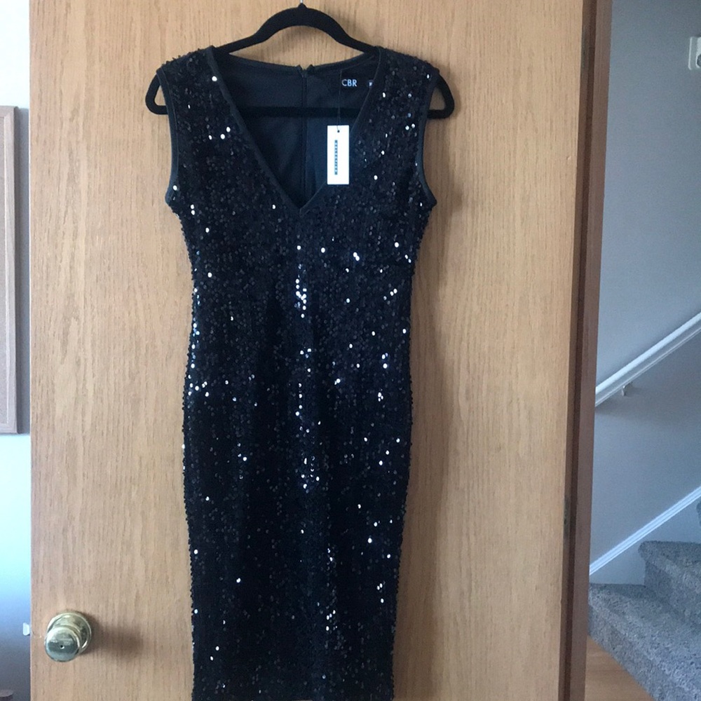 Black sequence dress